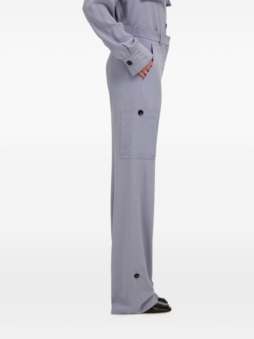 cargo pocket cuffed trousers - 3