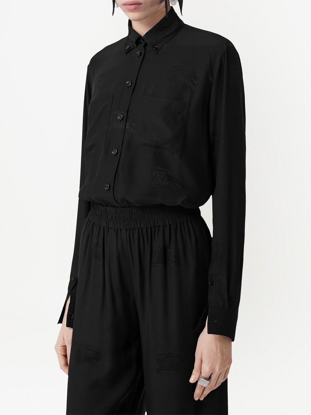 silk EKD pattern shirt - 3