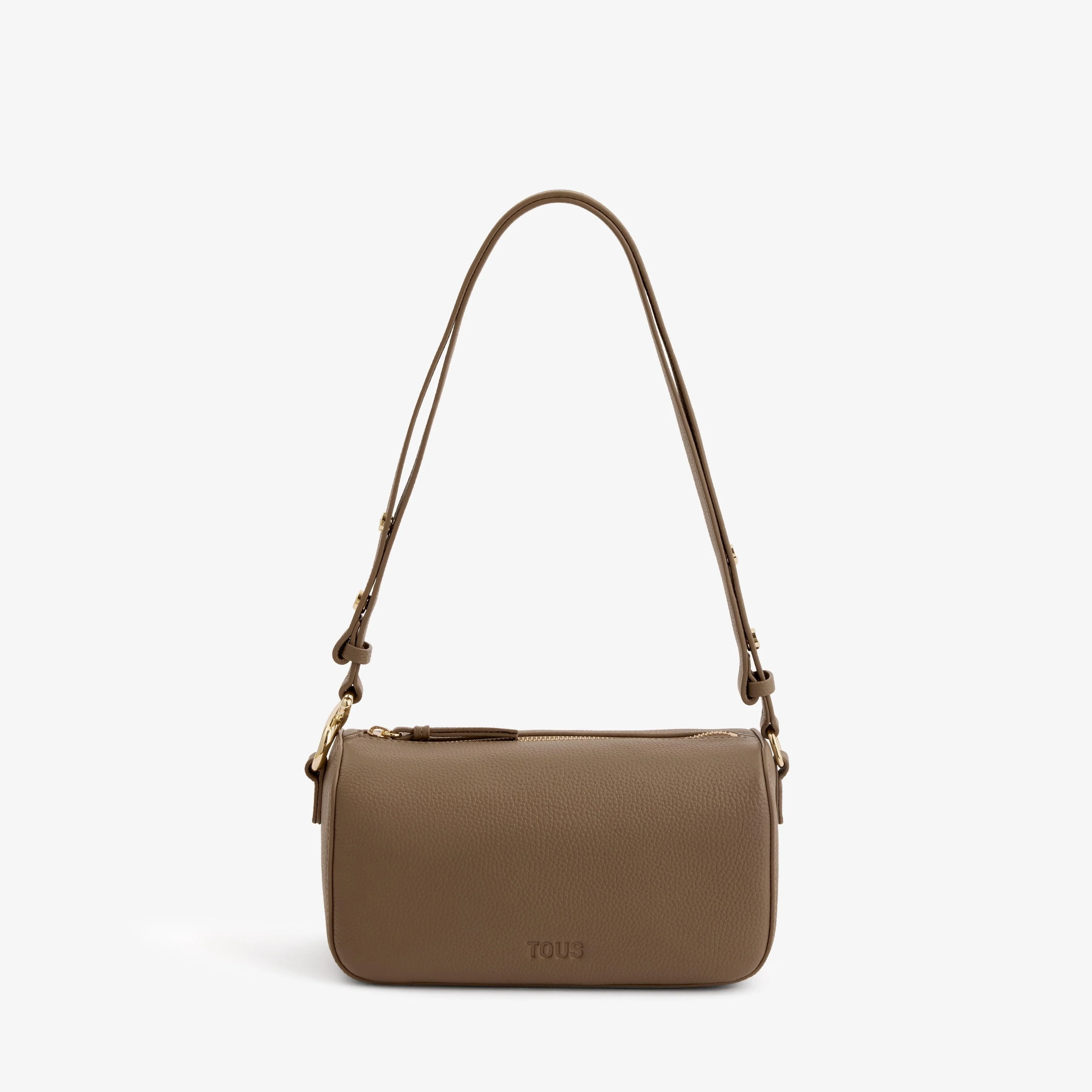 Taupe-colored leather Crossbody bag TOUS Infinity - 1