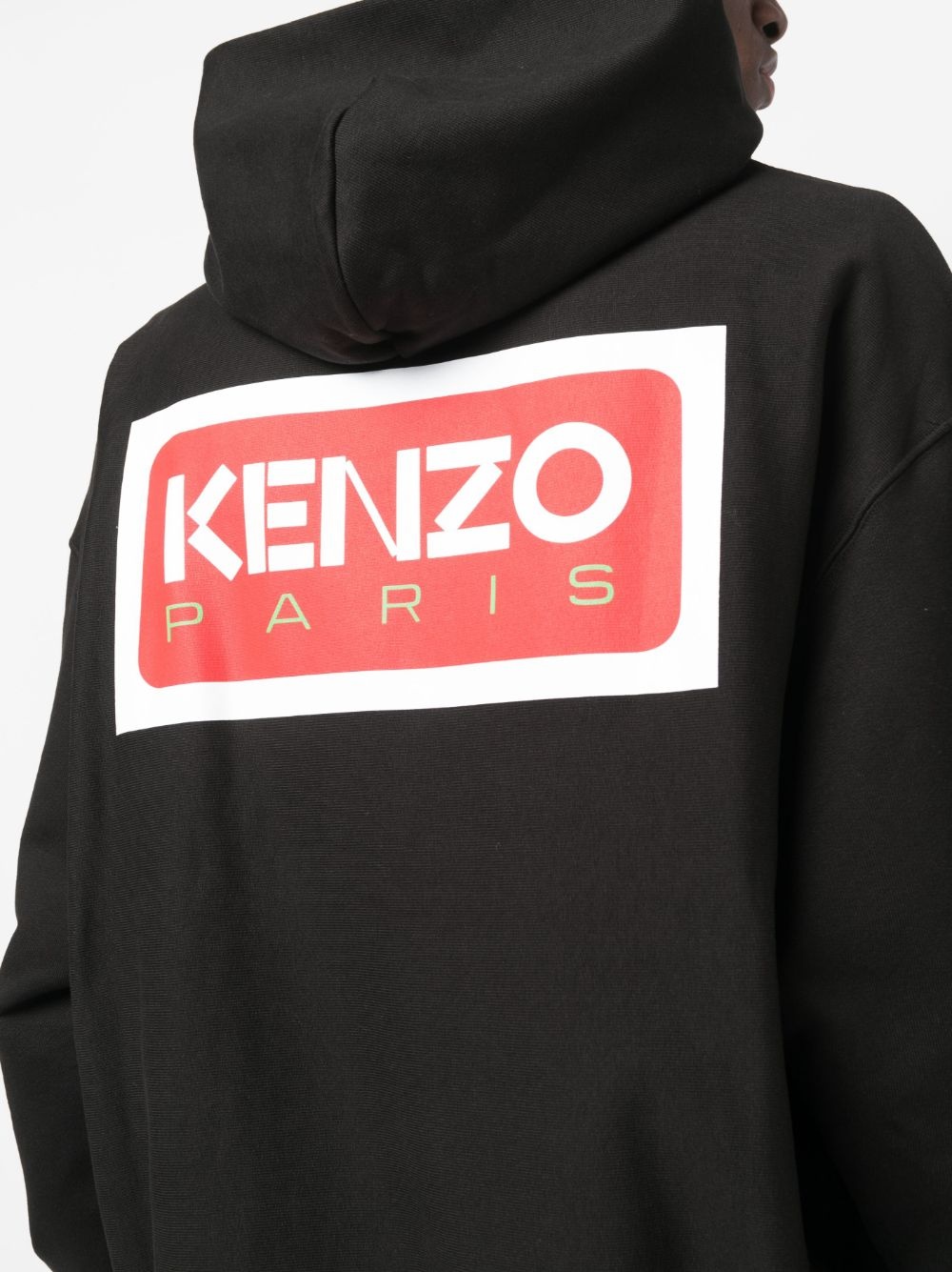 logo-print stretch-cotton hoodie - 5