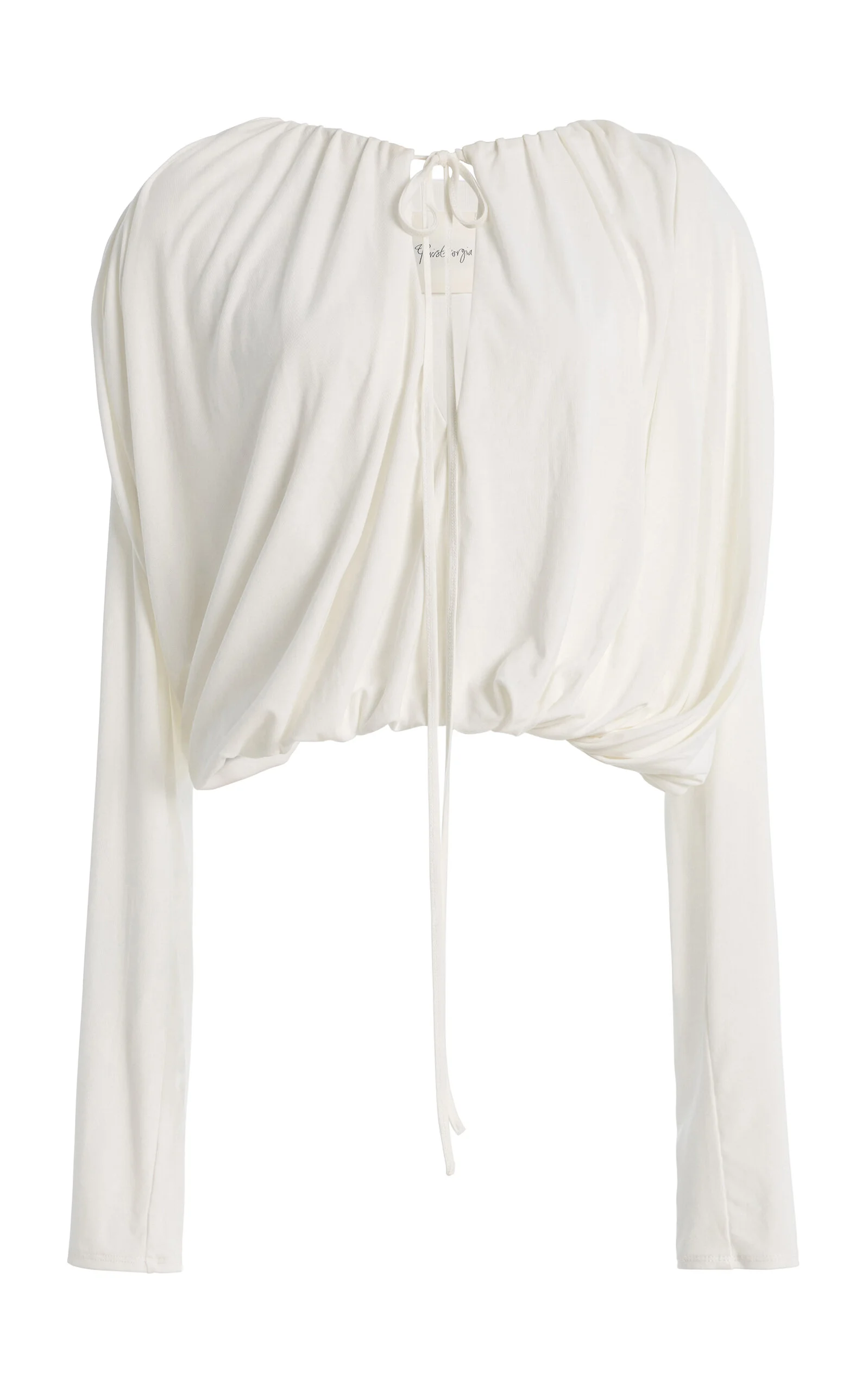 Olive Ruched Top white - 1