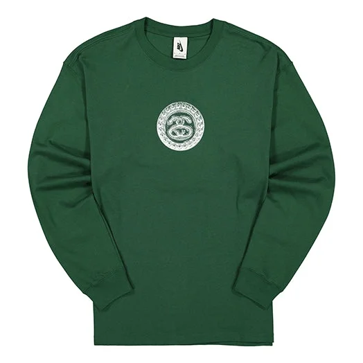 Nike x Stussy Crossover Logo Round Neck Pullover Sweatshirt 'Green' DD3344-341 - 1