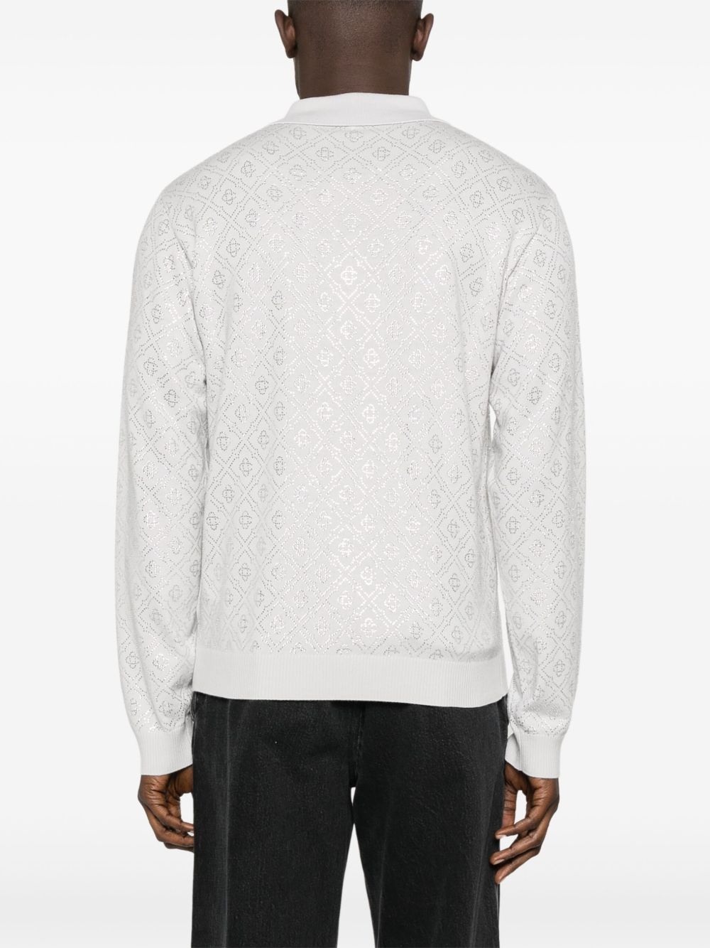 crystal-monogram polo shirt - 3