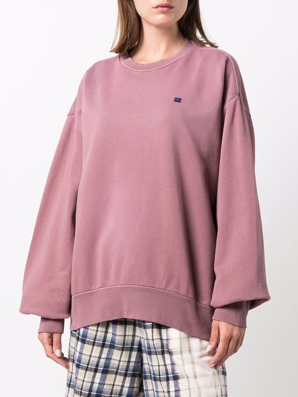 face-patch crew neck sweatshirt - 3