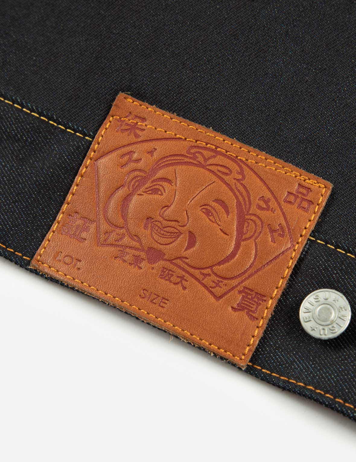 KUMADORI DARUMA DAICOCK PRINT AND EMBROIDERY LOOSE FIT DENIM JACKET - 14