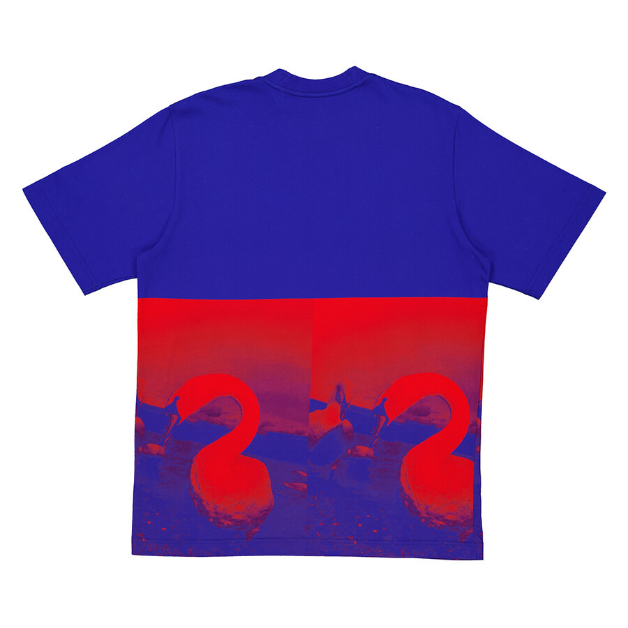 Burberry Swan-Print Crew Neck T-Shirt - 7