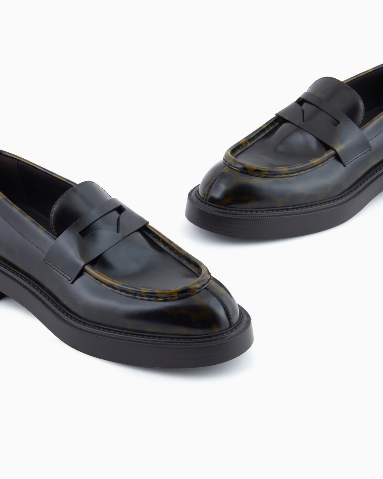 SPECKLED LEATHER LOAFERS - 5