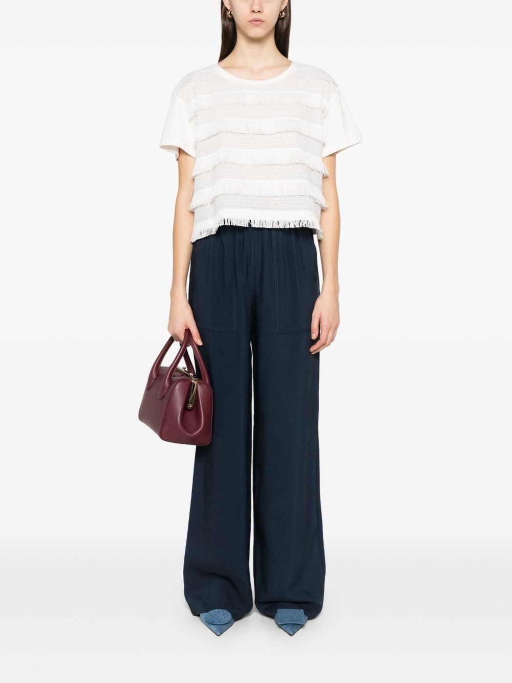 fringed T-shirt - 2