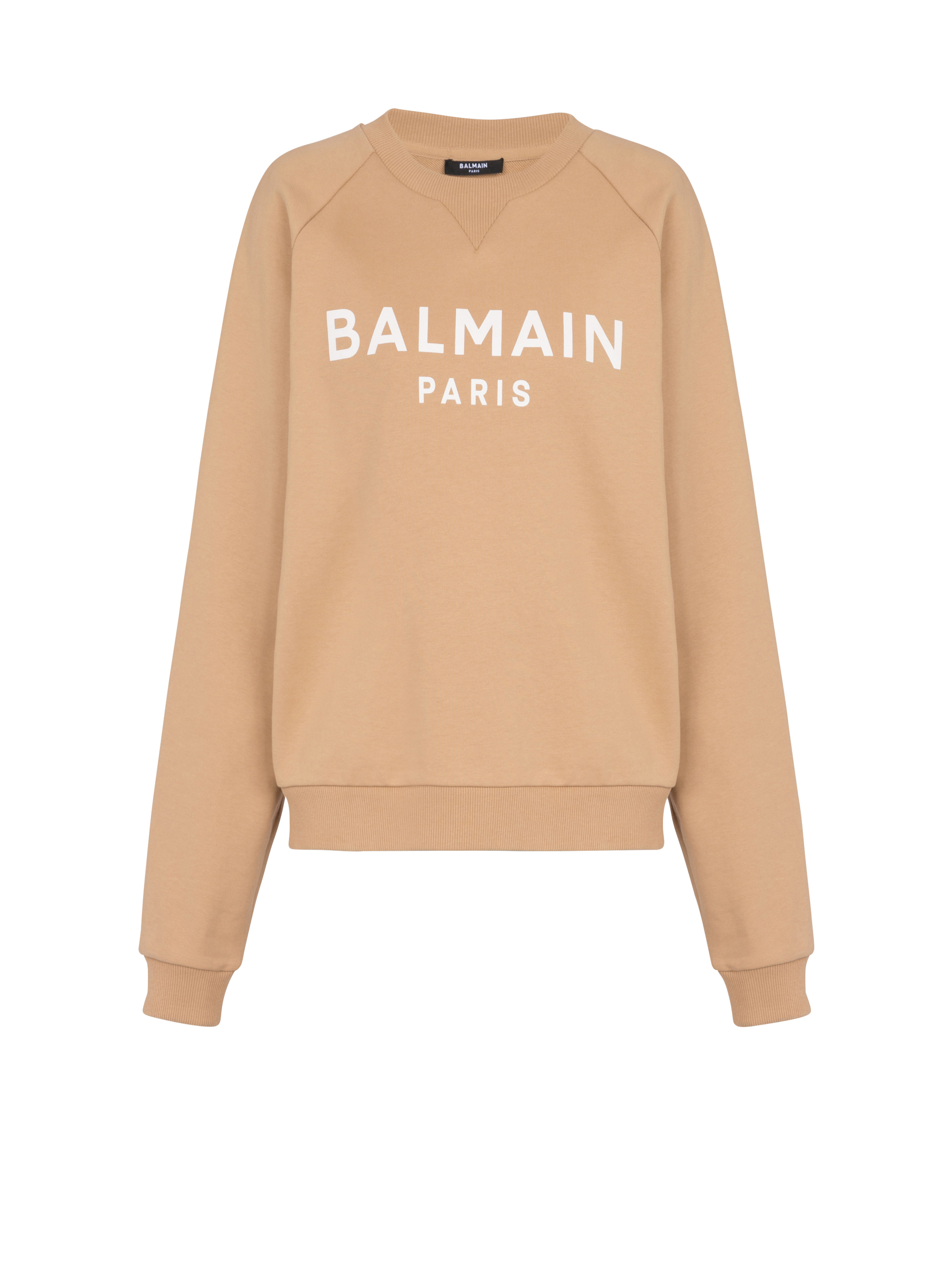 Cotton printed Balmain logo sweatshirt - 1