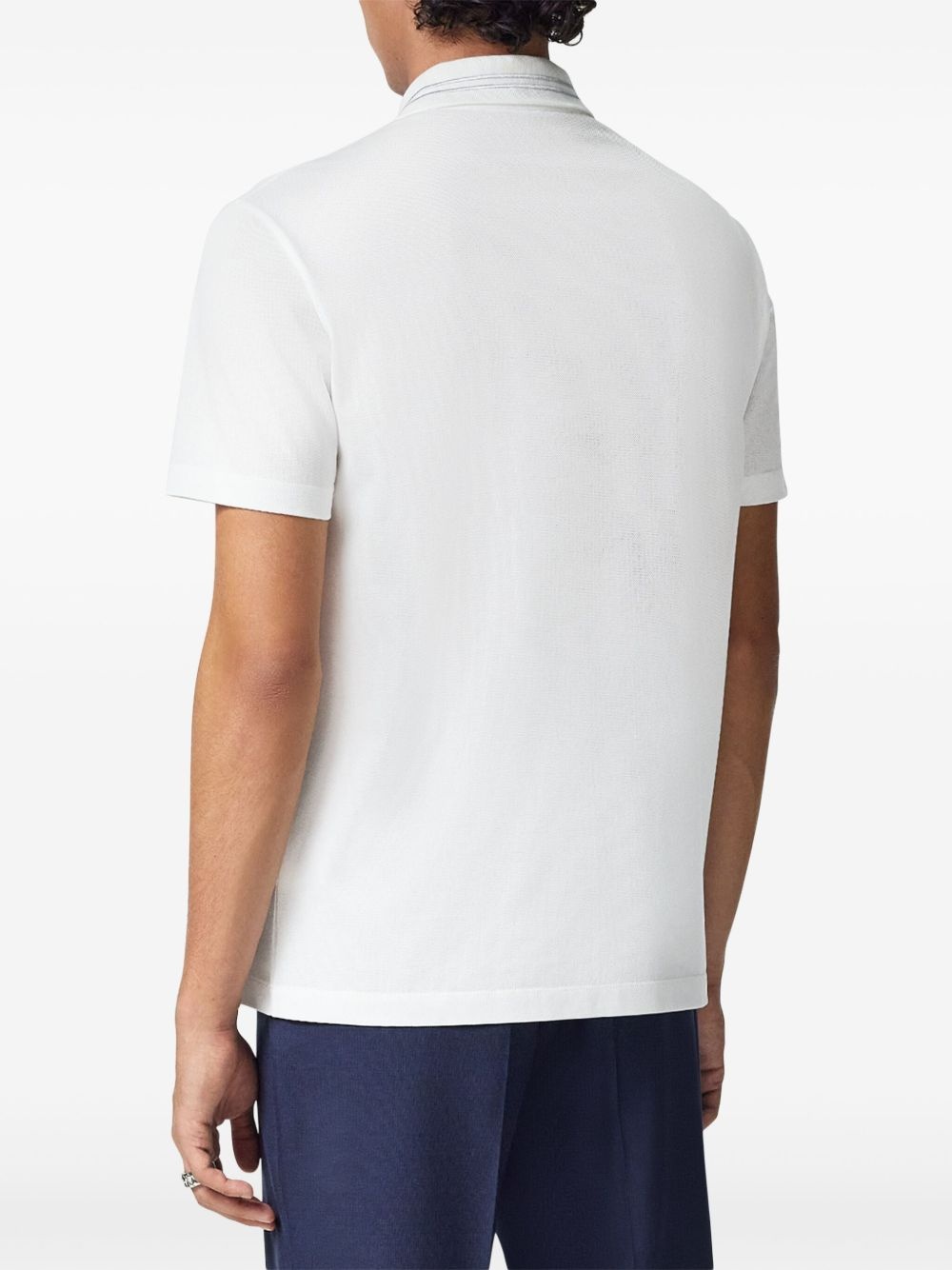 Medusa-embroidered polo shirt - 4