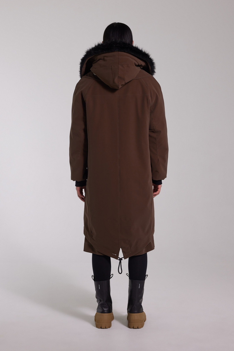 Kalix Matte Parka Dark Brown 4