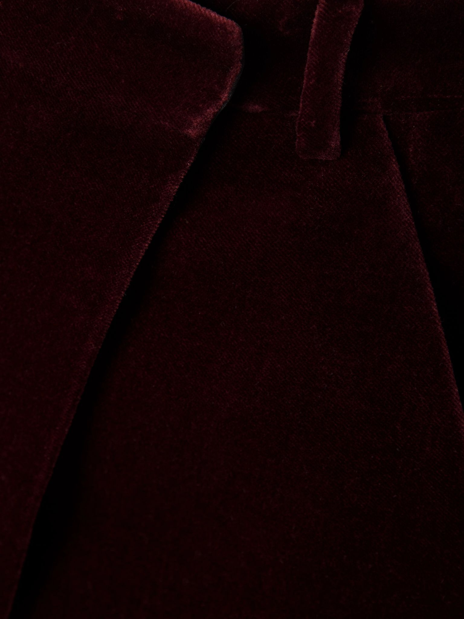 Cotton-velvet midi skirt Burgundy - 5