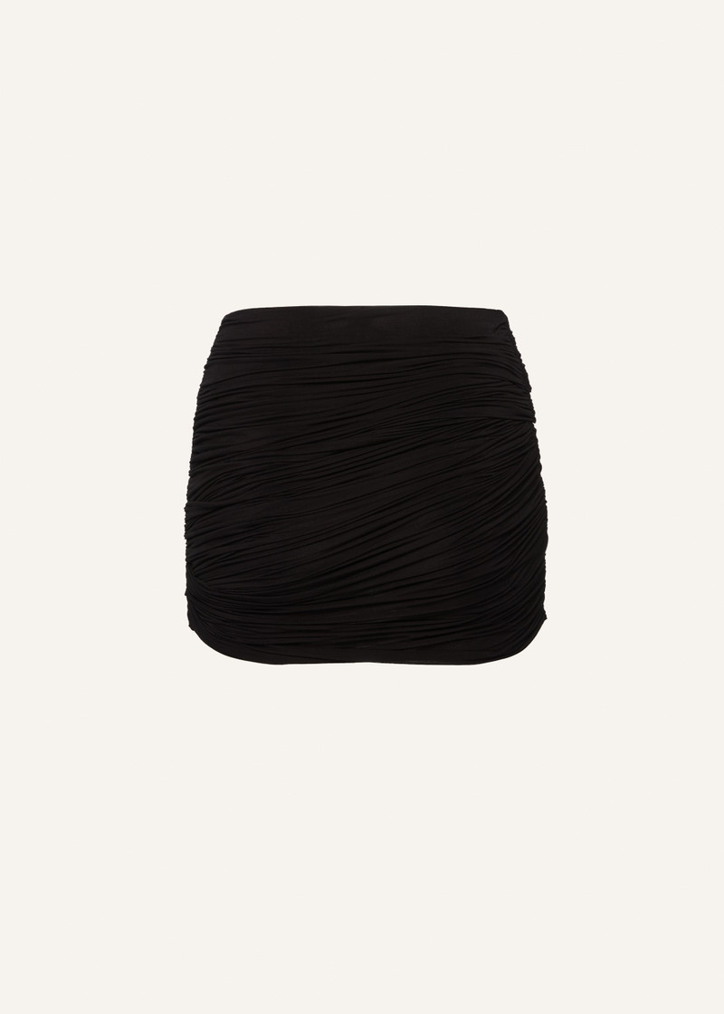 MAGDA BUTRYM Cupro wrap mini skirt in black outlook