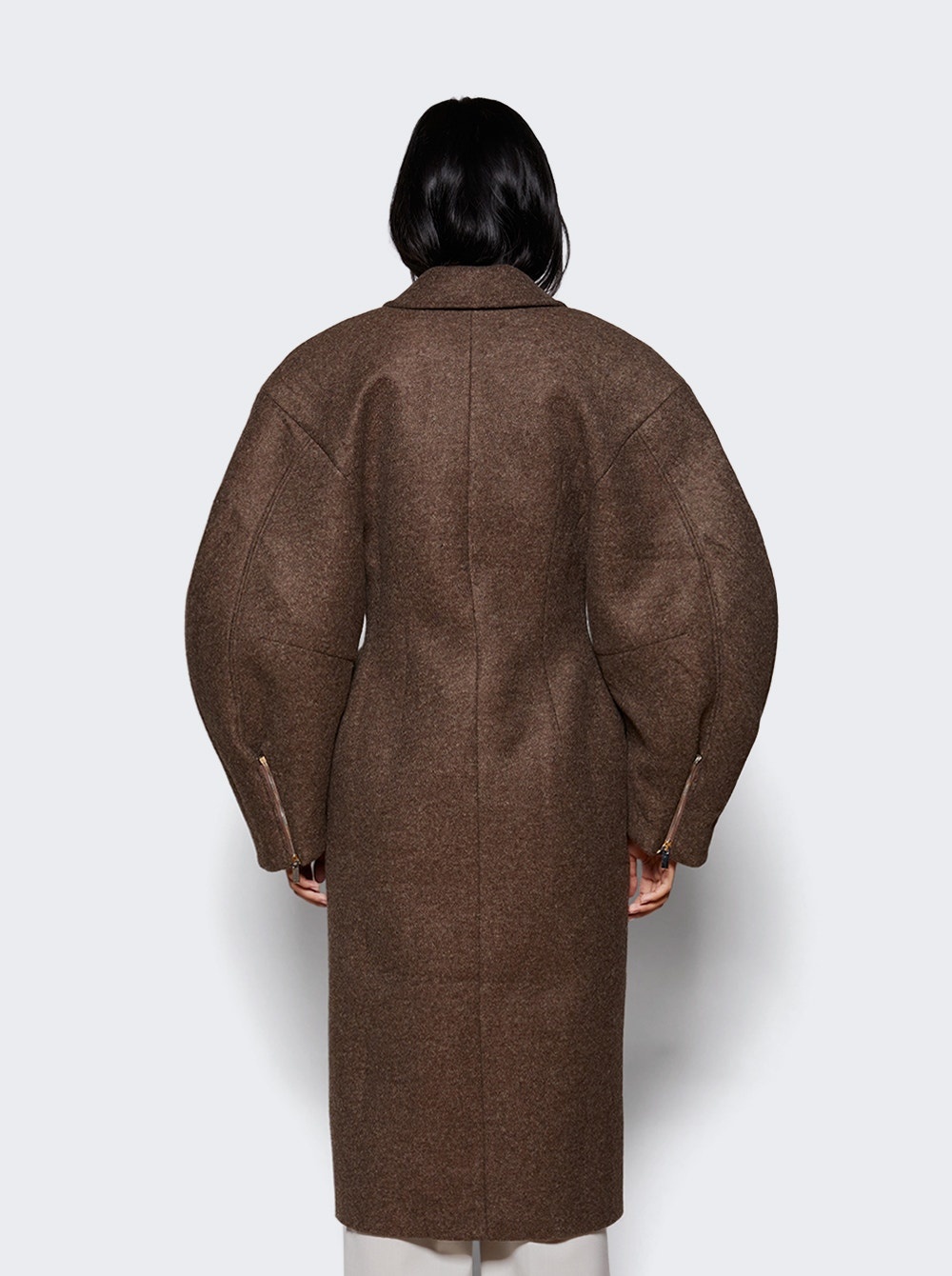 Le Manteau Croissant Coat Dark Brown - 5