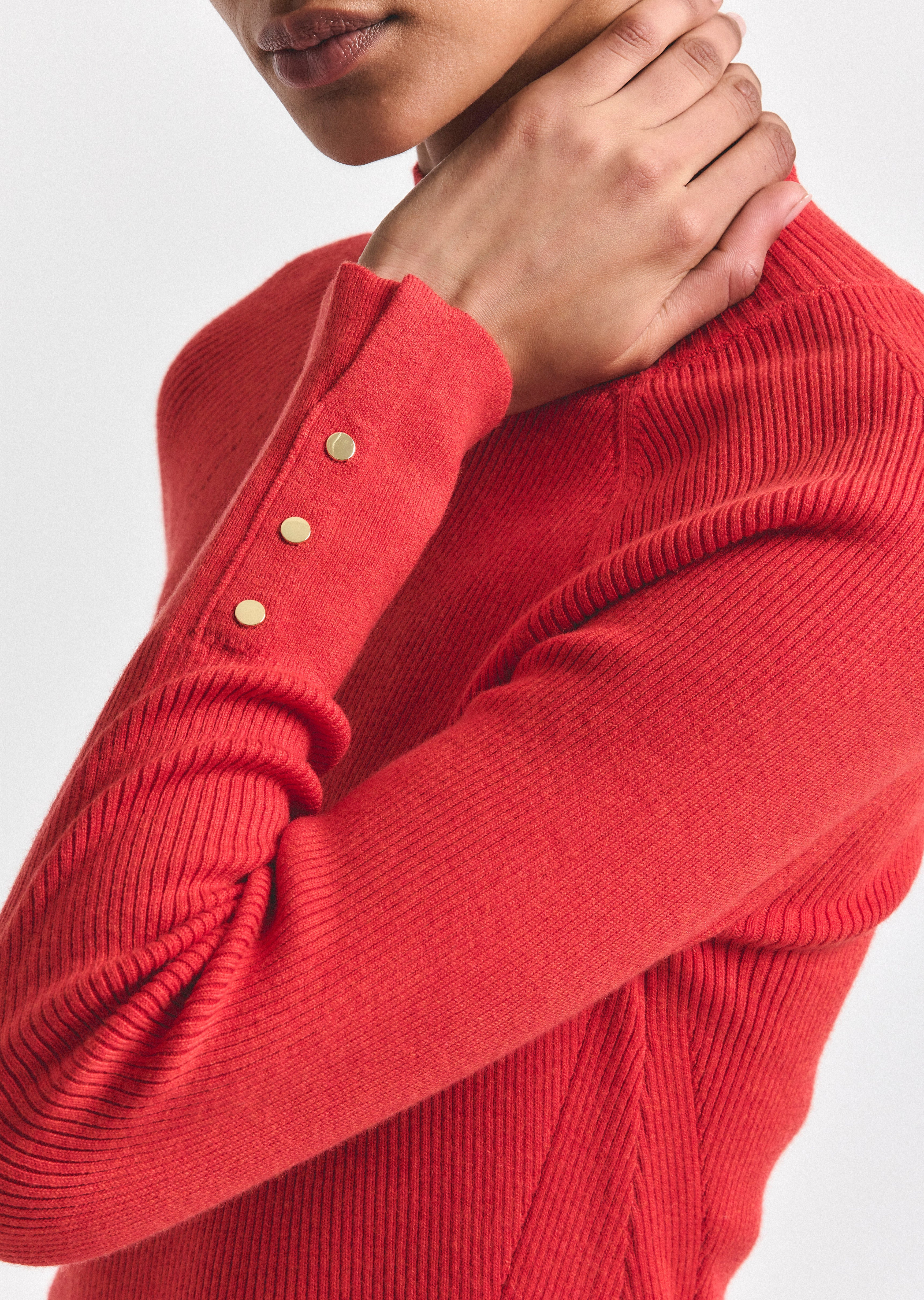 KASSANDRA RIBBED MOCK NECK SWEATER - 2