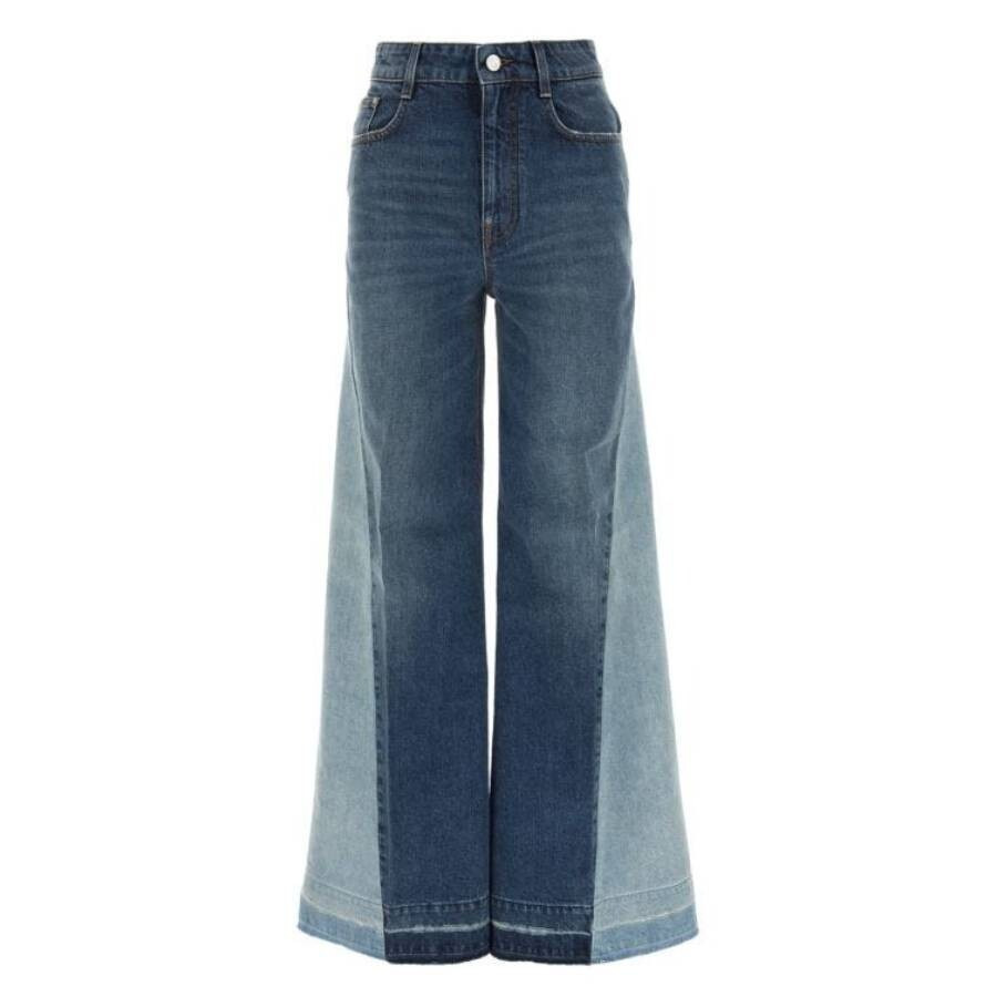 Stella McCartney Wide-Leg Two-Tone Panelled Jeans - 5