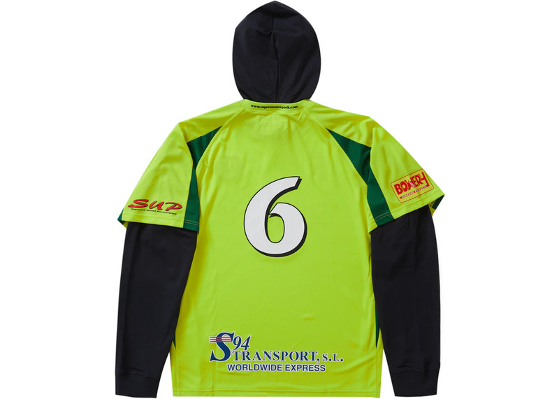 Supreme Supreme Hooded Soccer Jersey Bright Yellow outlook