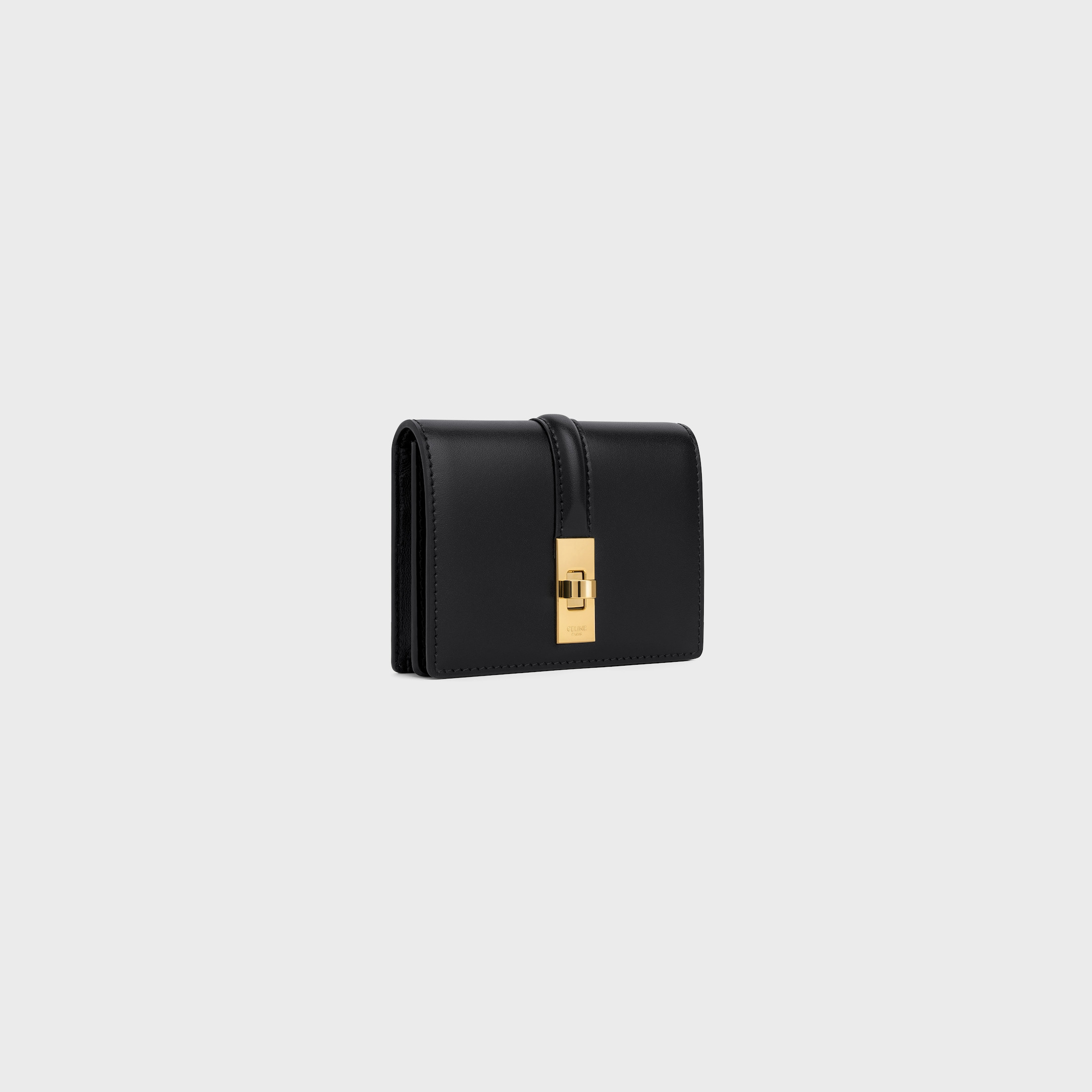 16 CARD HOLDER WITH FLAP in SHINY CALFSKIN - 2