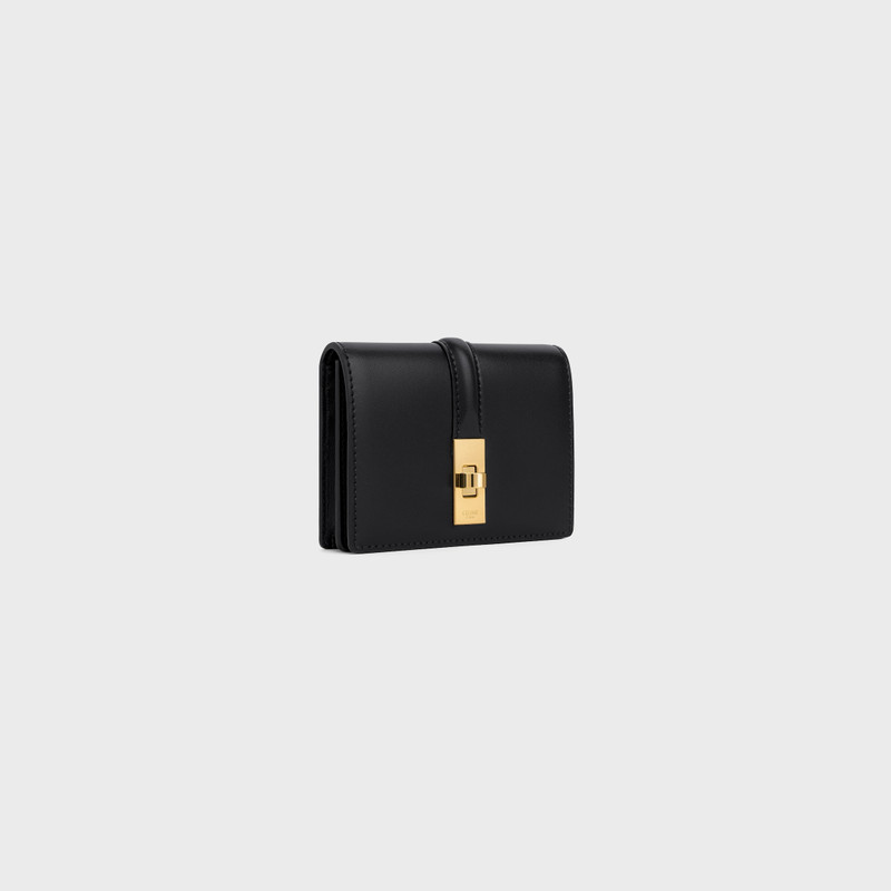 CELINE 16 CARD HOLDER WITH FLAP in SHINY CALFSKIN outlook