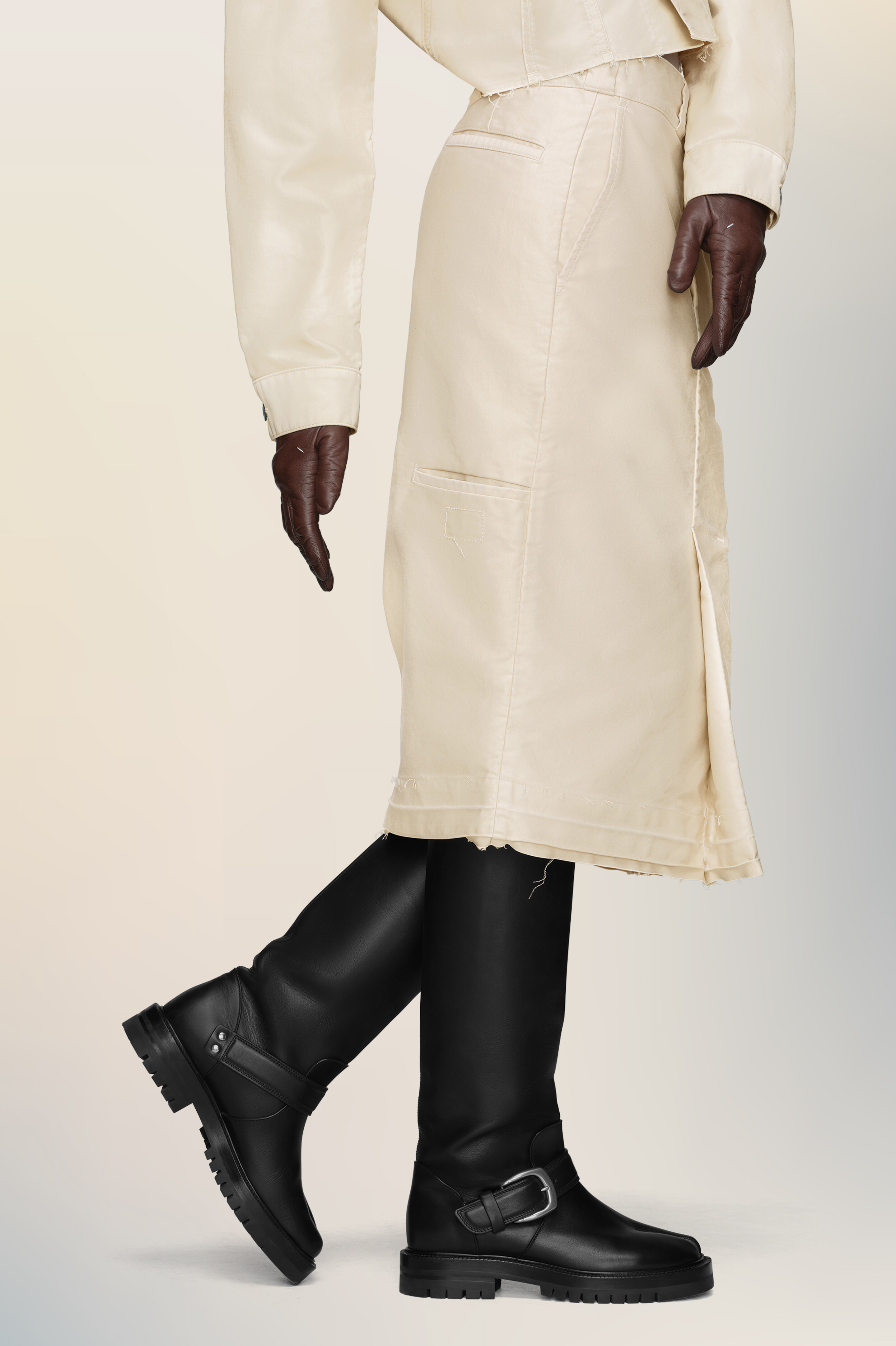 Chino midi skirt - 4