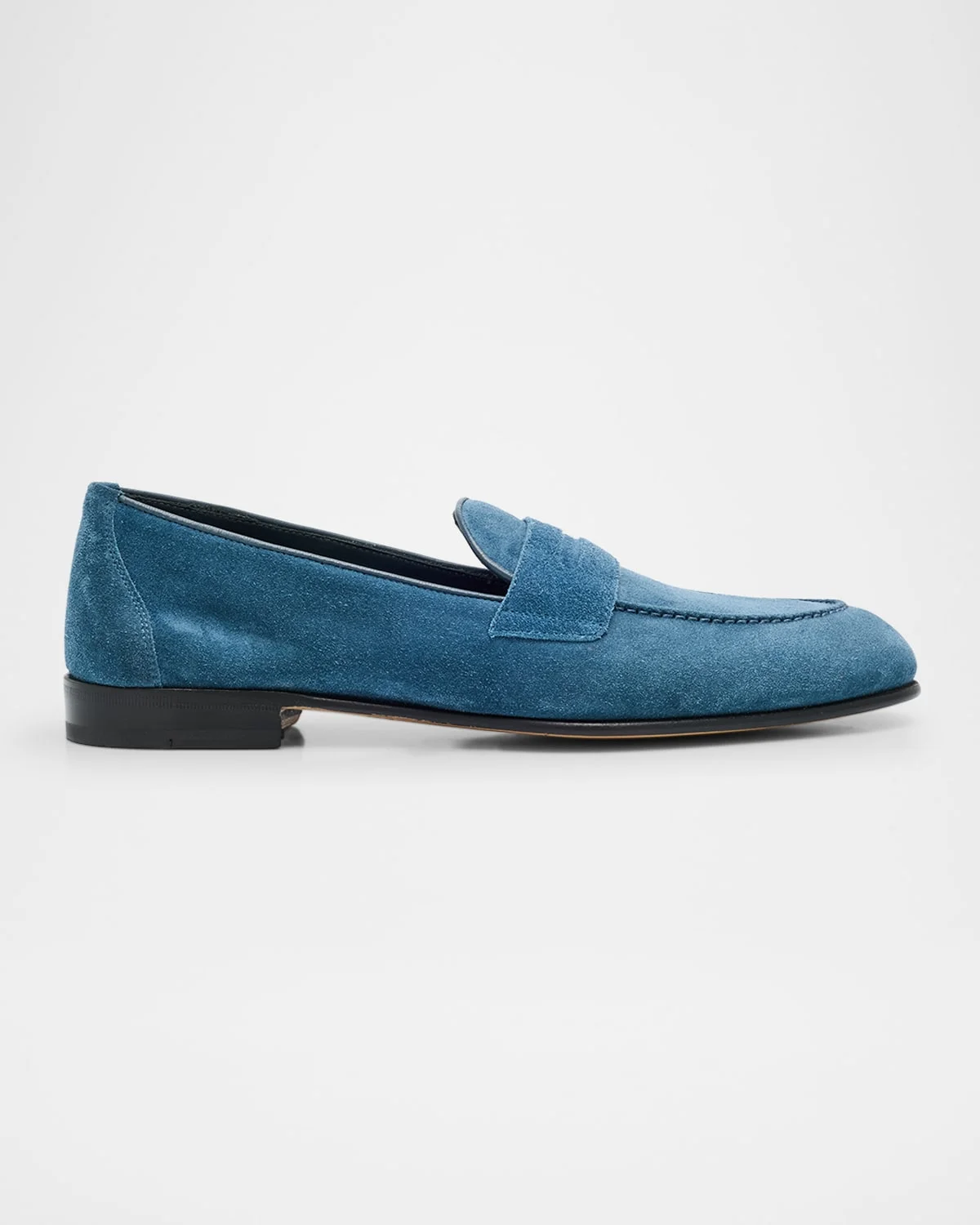 Men's Suede Penny Loafers - 1