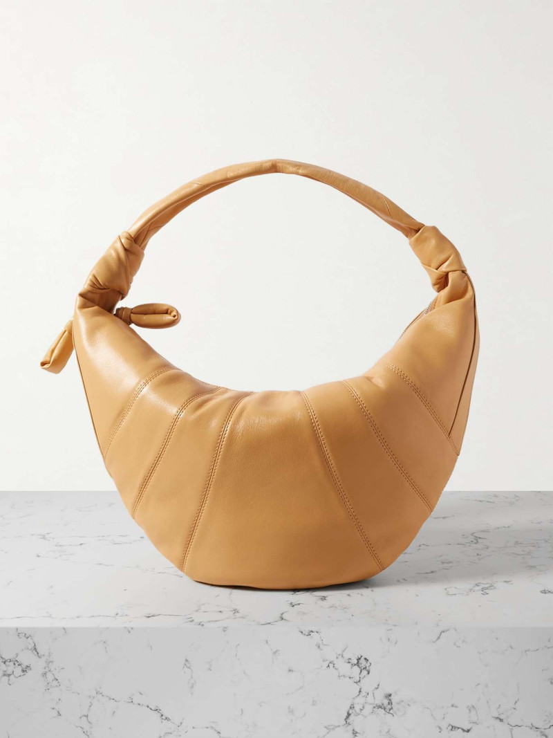 Fortune Croissant knotted leather shoulder bag 1