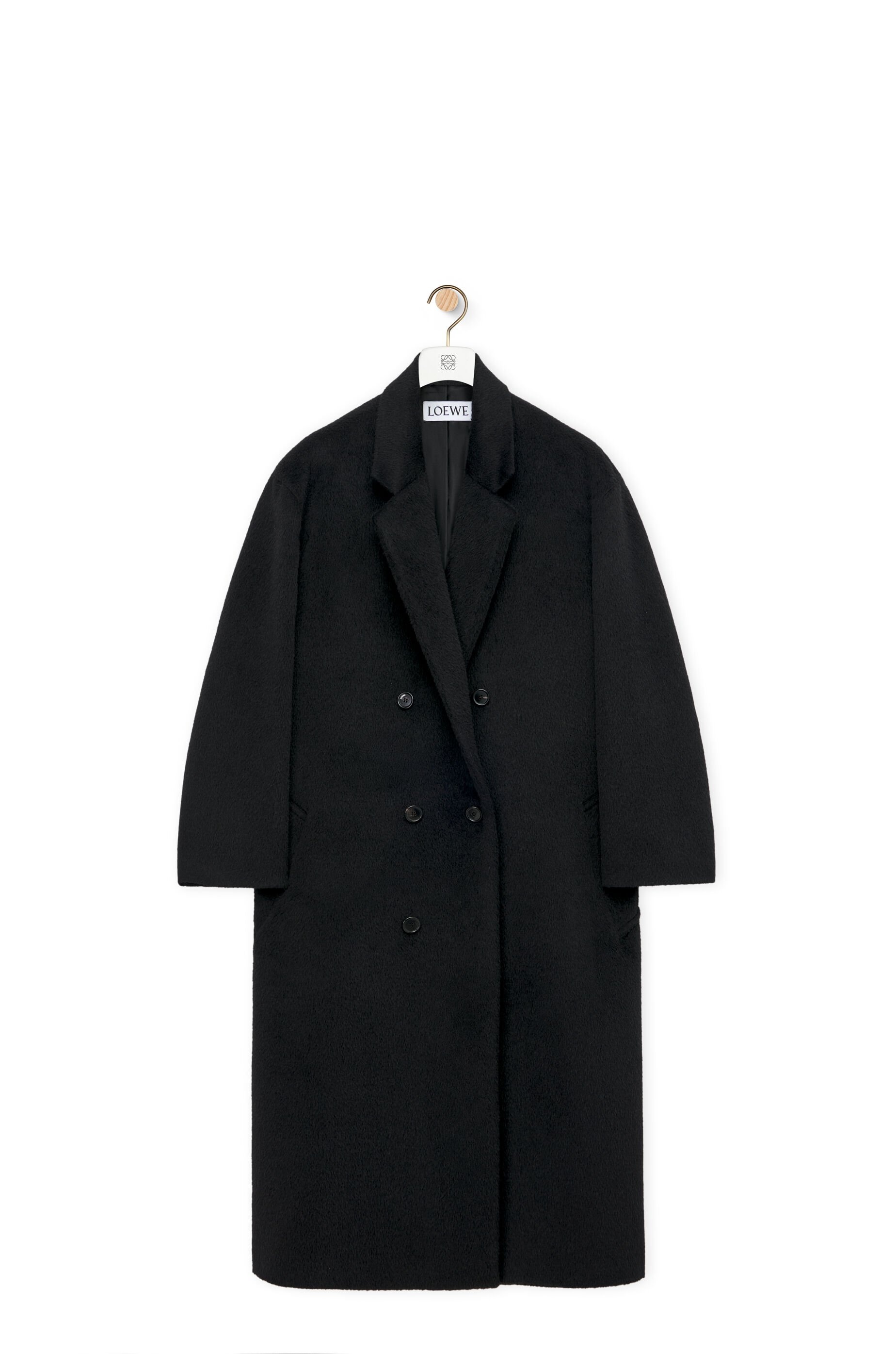 Double breasted coat in lama and wool - 1