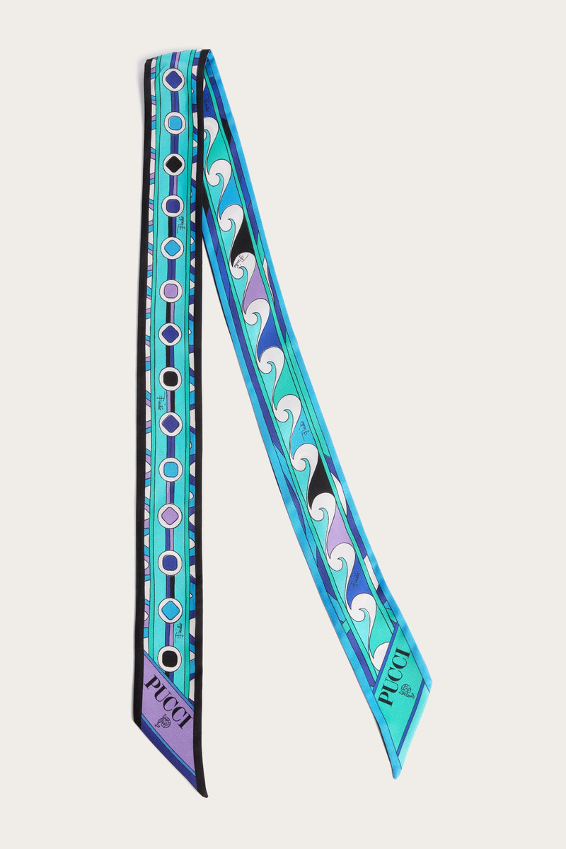 MIXED PRINT SILK TWILL SCARF 1