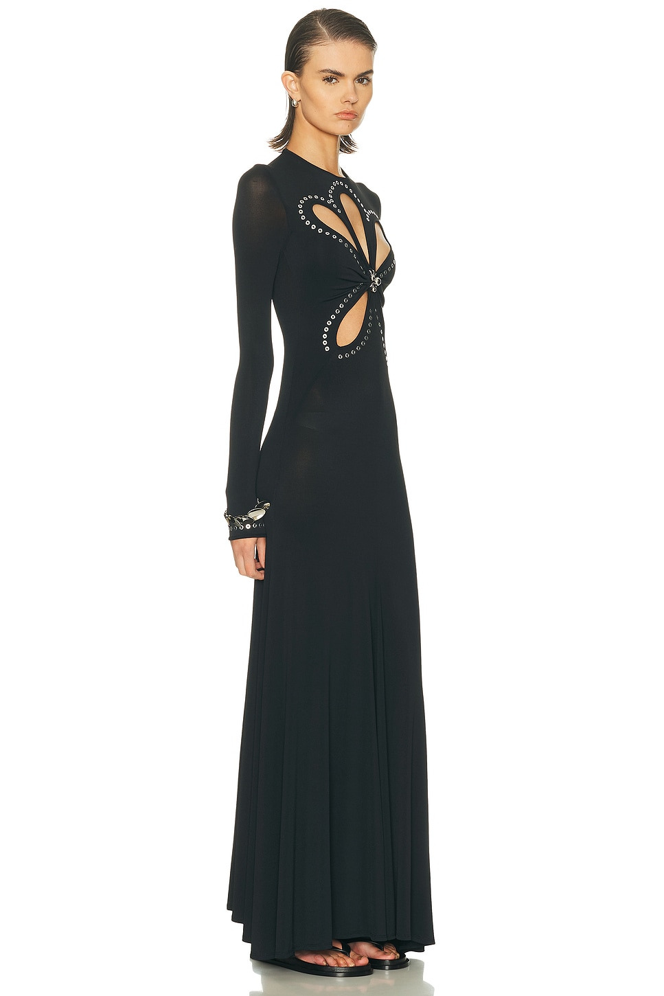 Flower Cut Out Long Dress - 2