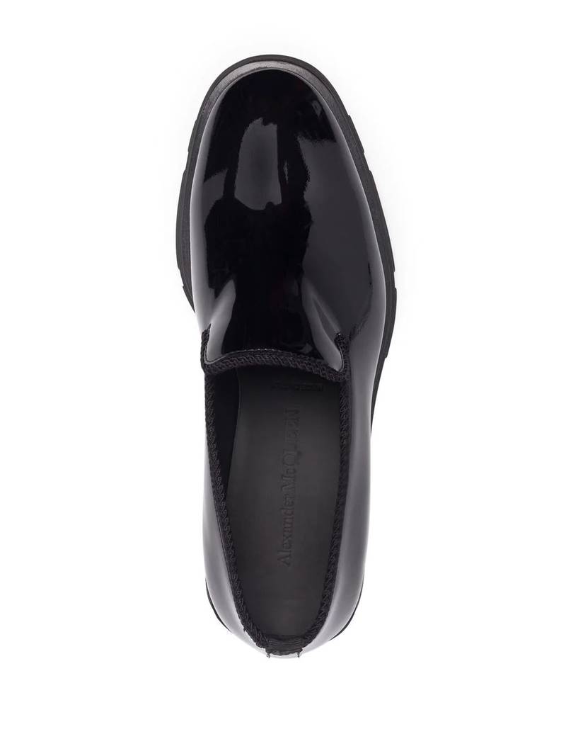 high-shine round-toe loafers 4