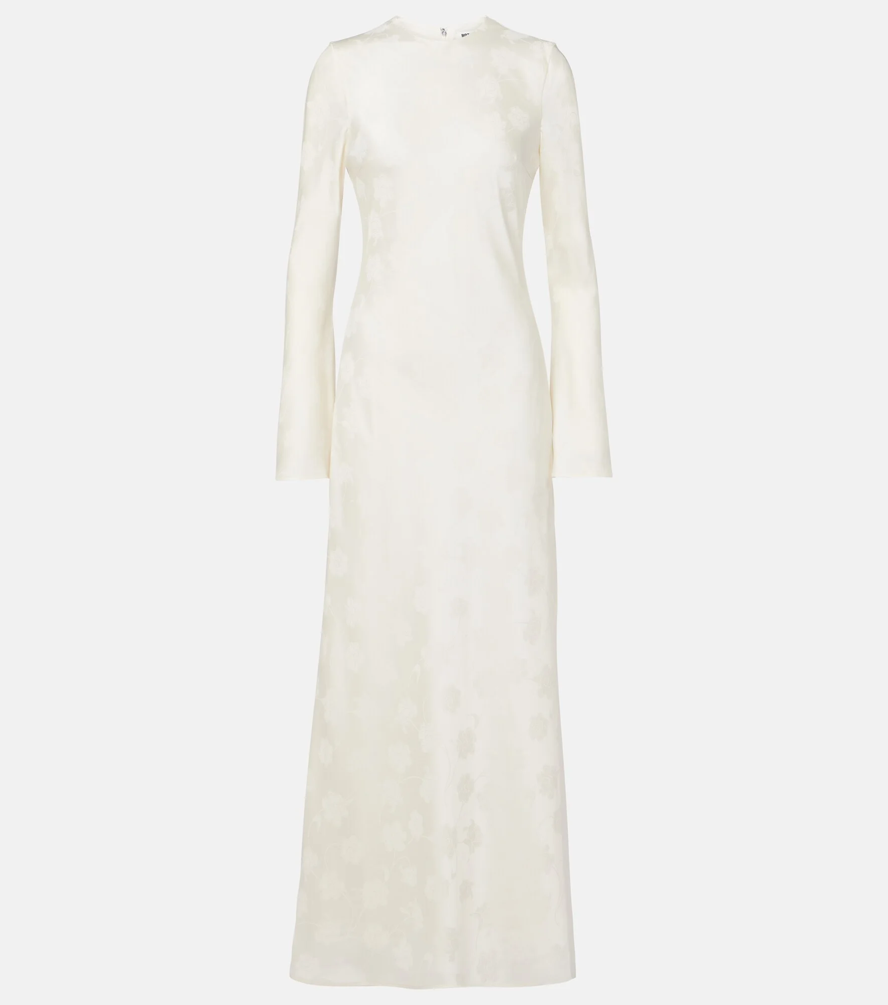 Floral satin maxi dress - 1