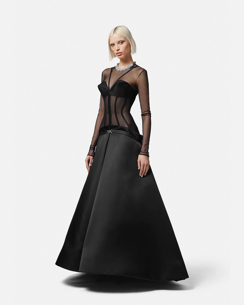 VERSACE Medusa '95 Bustier Box Pleat Gown outlook