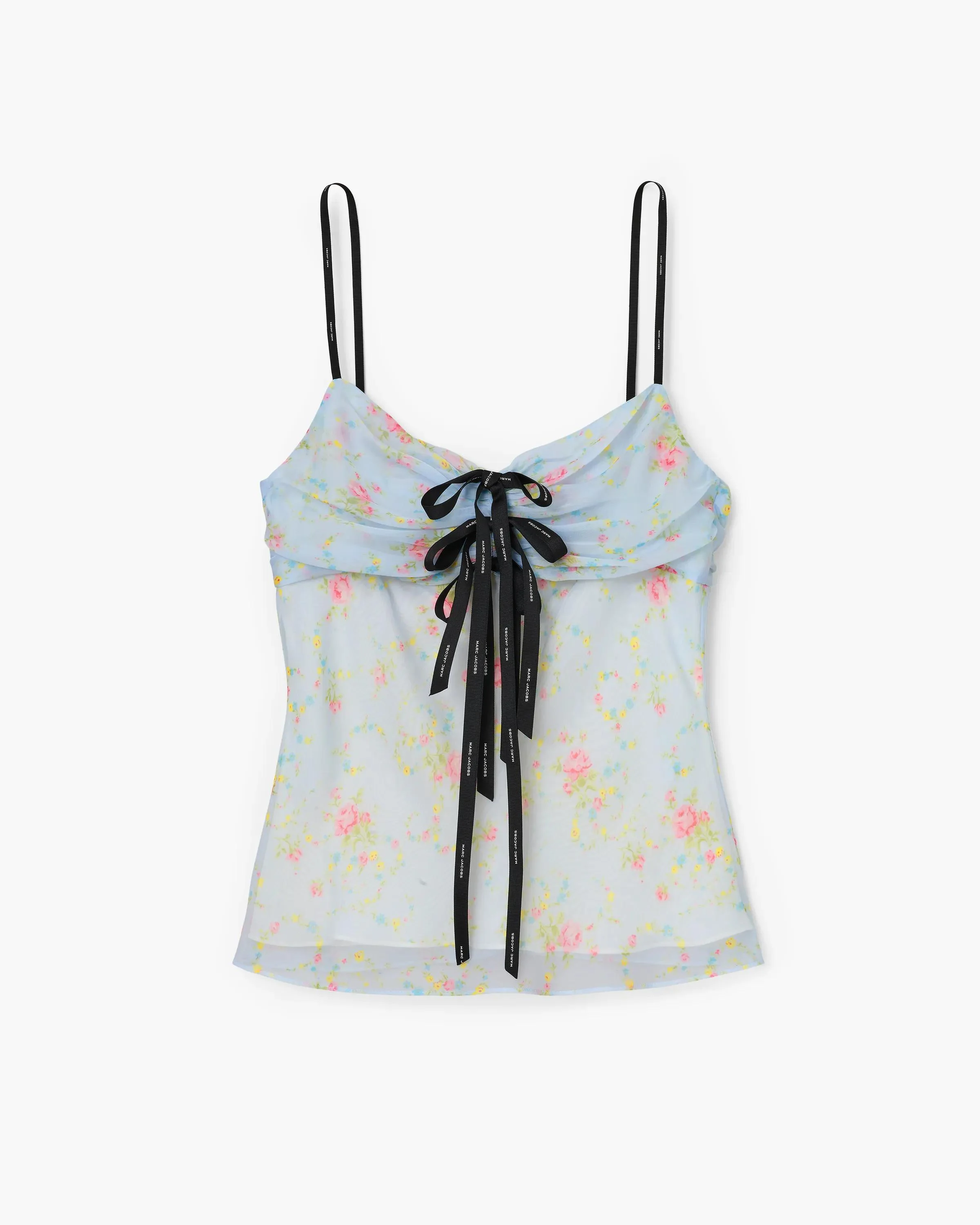 BLURRED FLORAL BOW TOP - 1