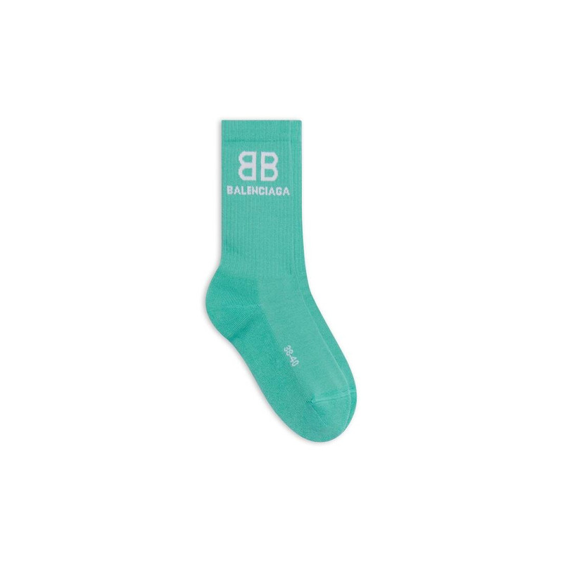 Women's Bb Tennis Socks in Green 1