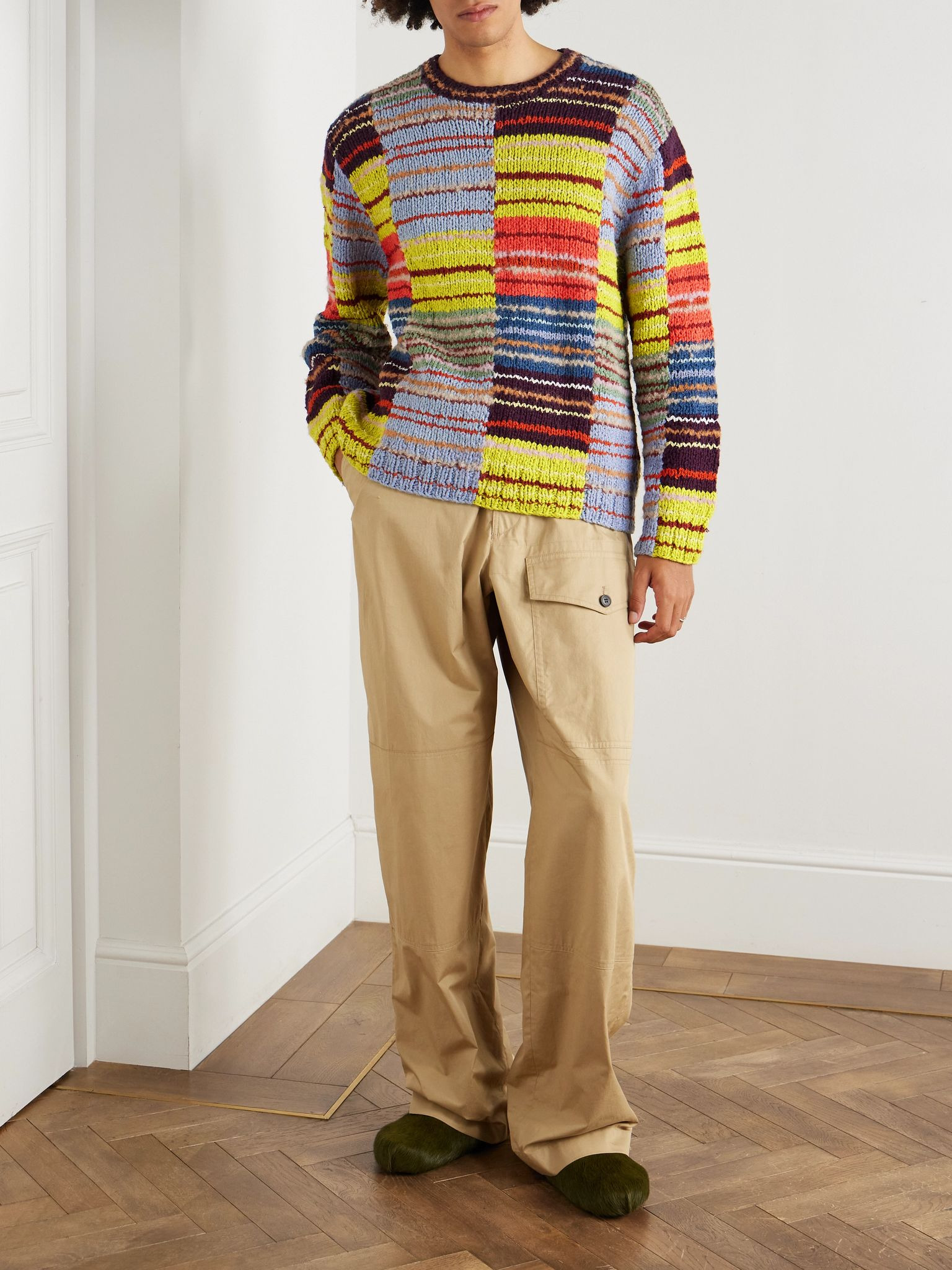 Scrap Patchwork Cotton-Blend Sweater Multi - 2