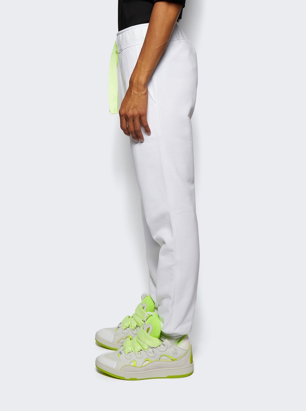 Lace Curb Jogging Pants Optic White - 4
