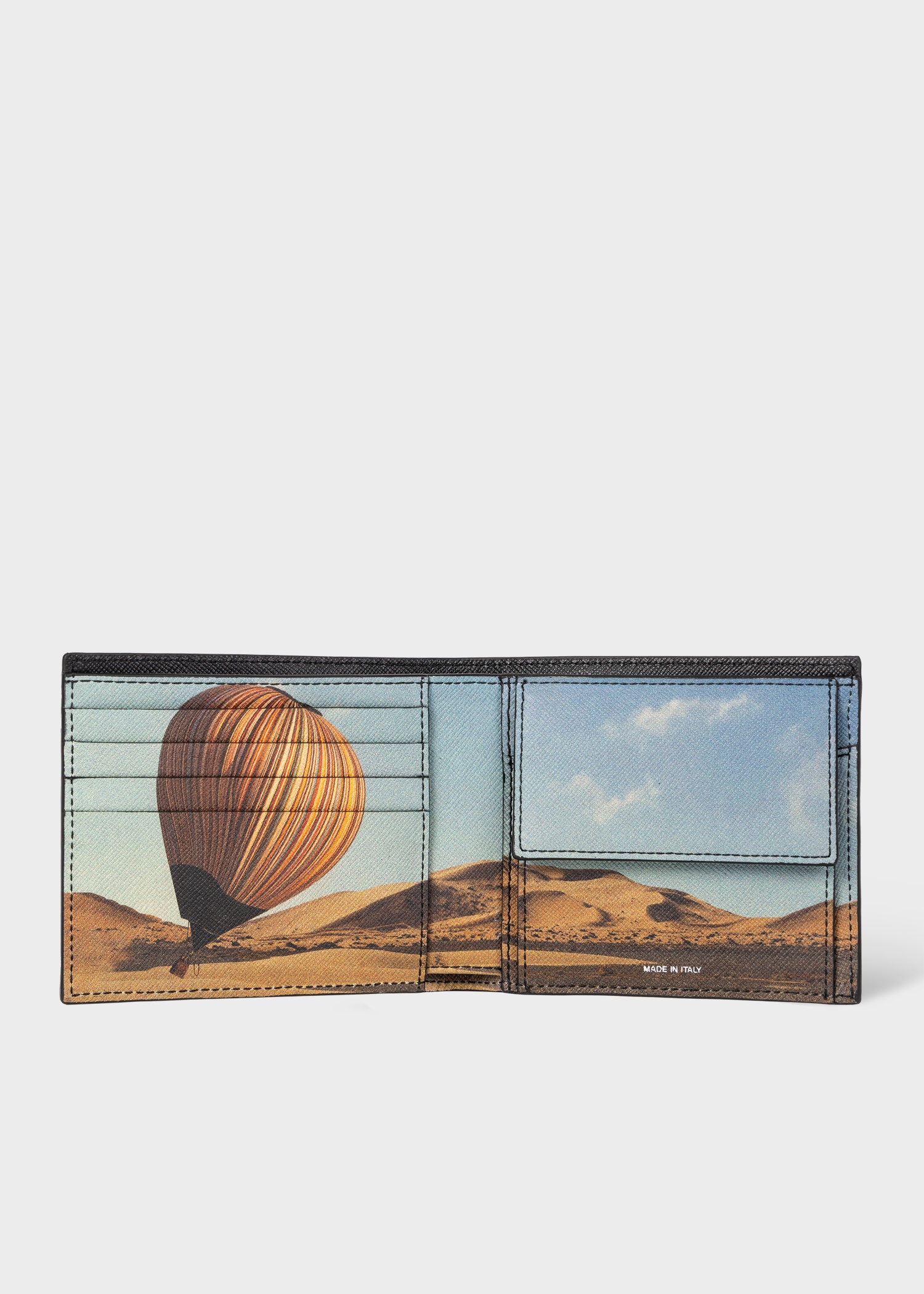 Black 'Signature Stripe Balloon' Interior Billfold and Coin Wallet - 2