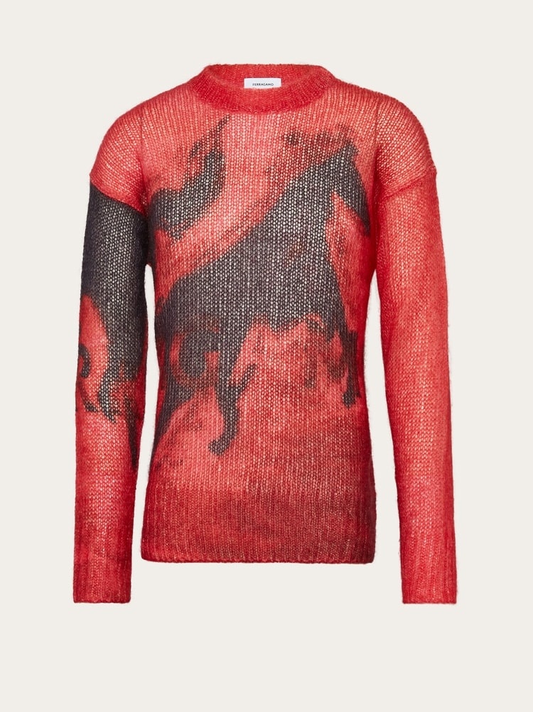 MUSTANG PRINT OVERSIZE SWEATER - 1