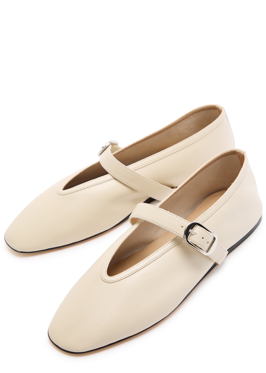 LE Monde Beryl Stella Leather Ballet Flats - 3