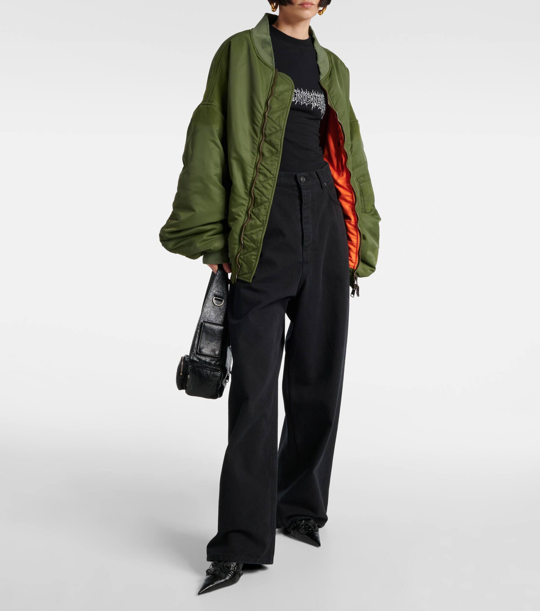 Off Shoulder technical bomber jacket - 2