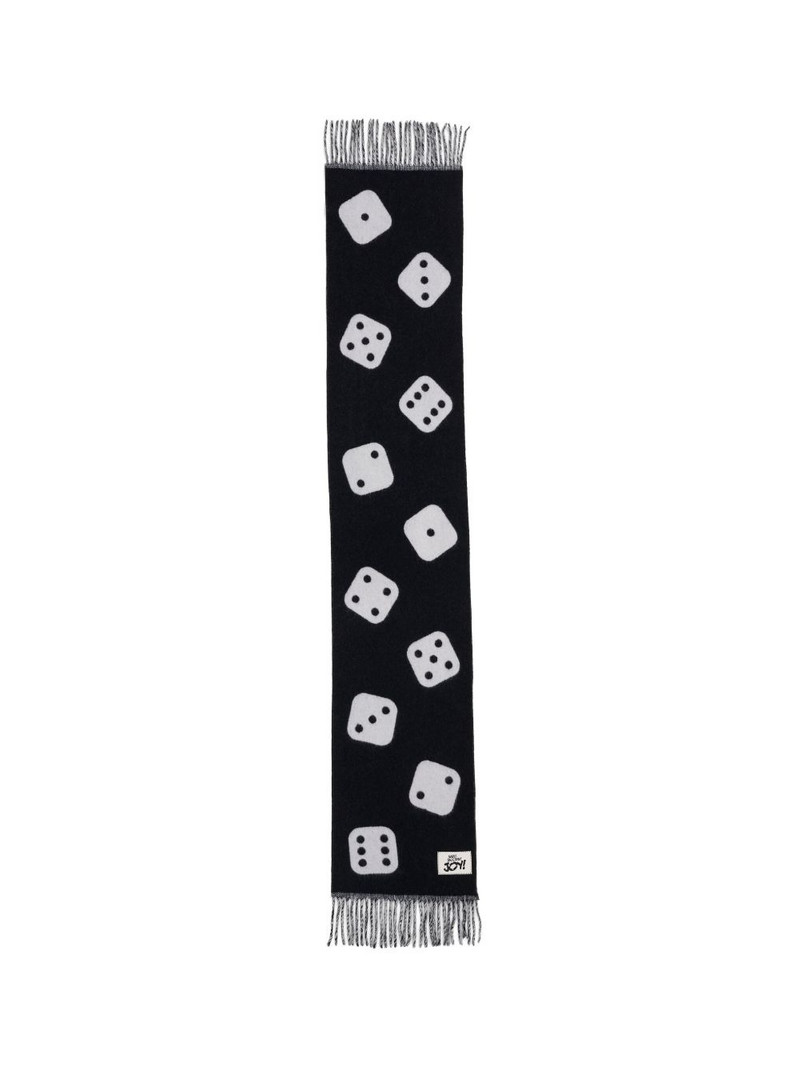 The Dice fringed scarf 3
