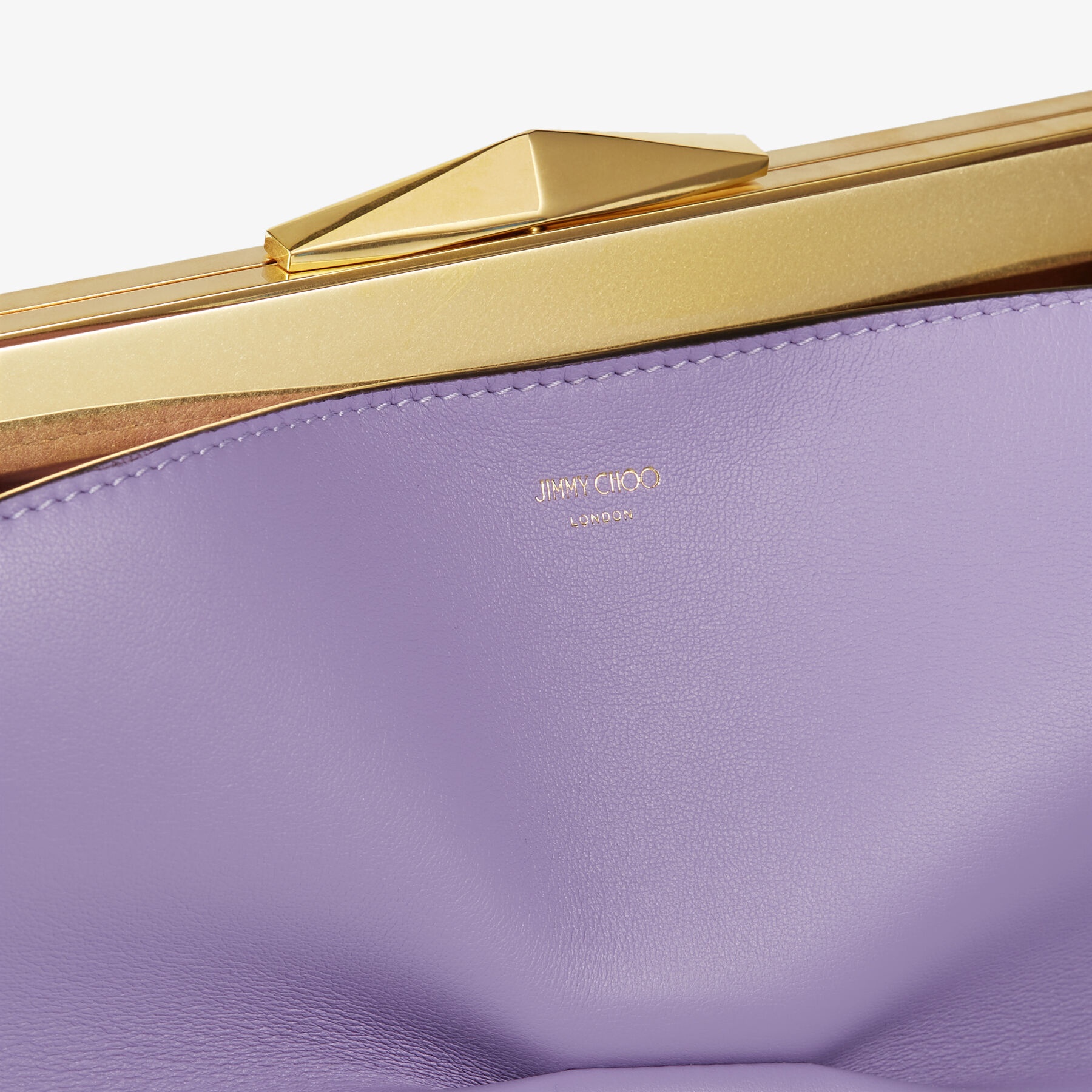 Diamond Frame Clutch
Wisteria Soft Calf Leather Clutch Bag with Chain Strap - 6
