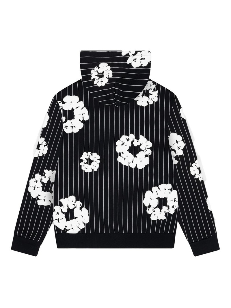 DENIM TEARS pinstripe zip-fastening sweatshirt outlook