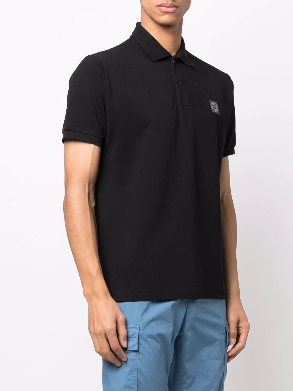 logo-patch polo shirt - 3