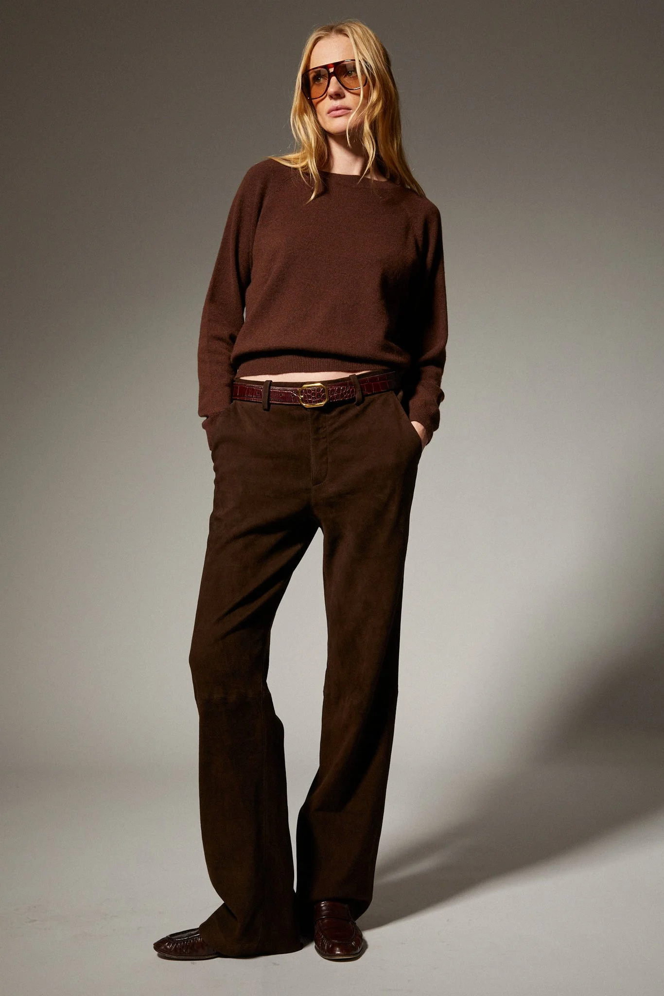 CLASSIC SUEDE TROUSERS - 1