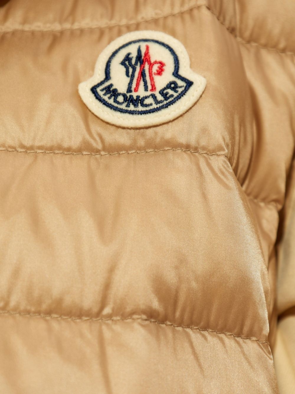 mock neck logo patch down gilet - 5