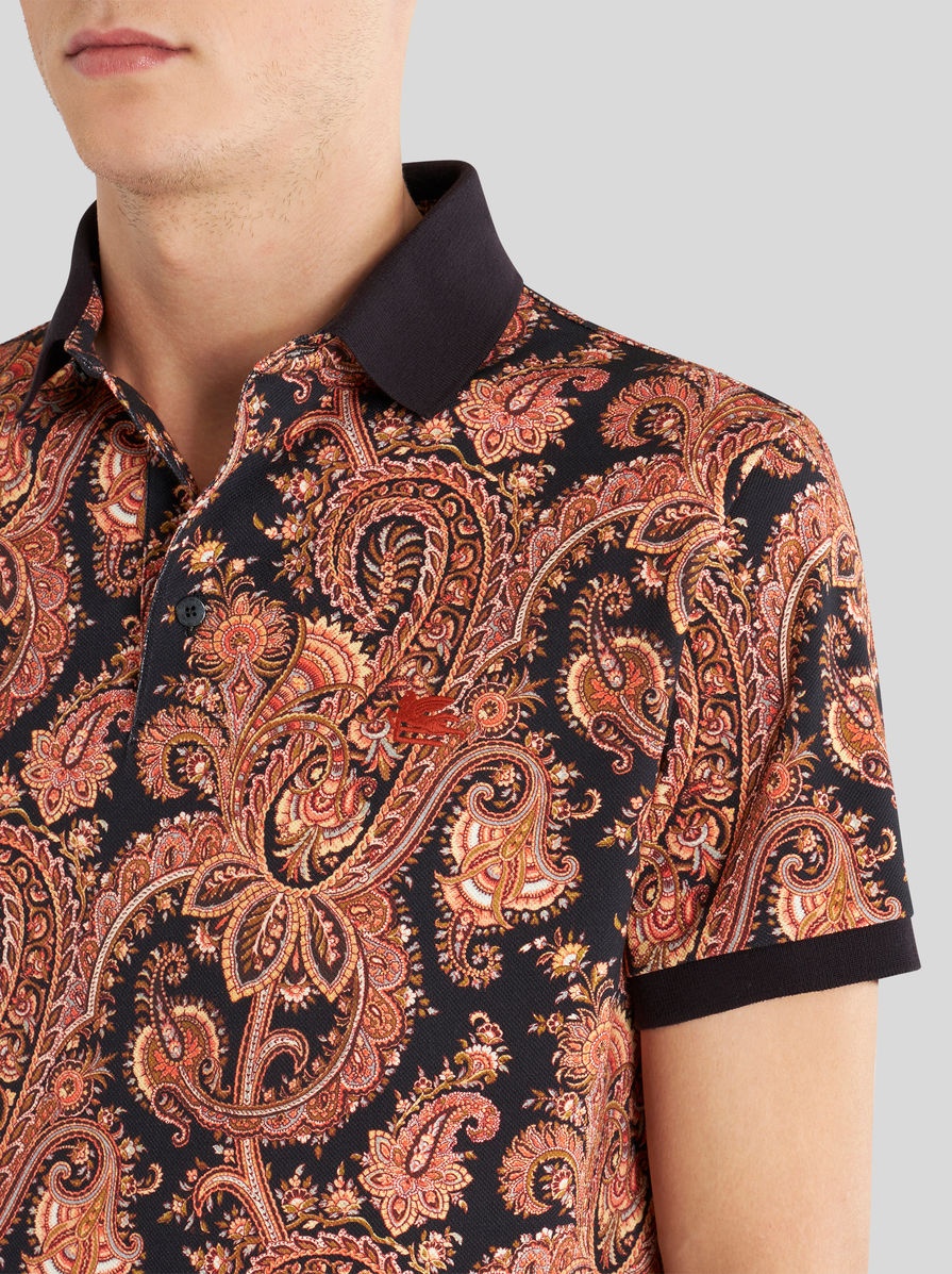 PAISLEY COTTON POLO SHIRT - 3