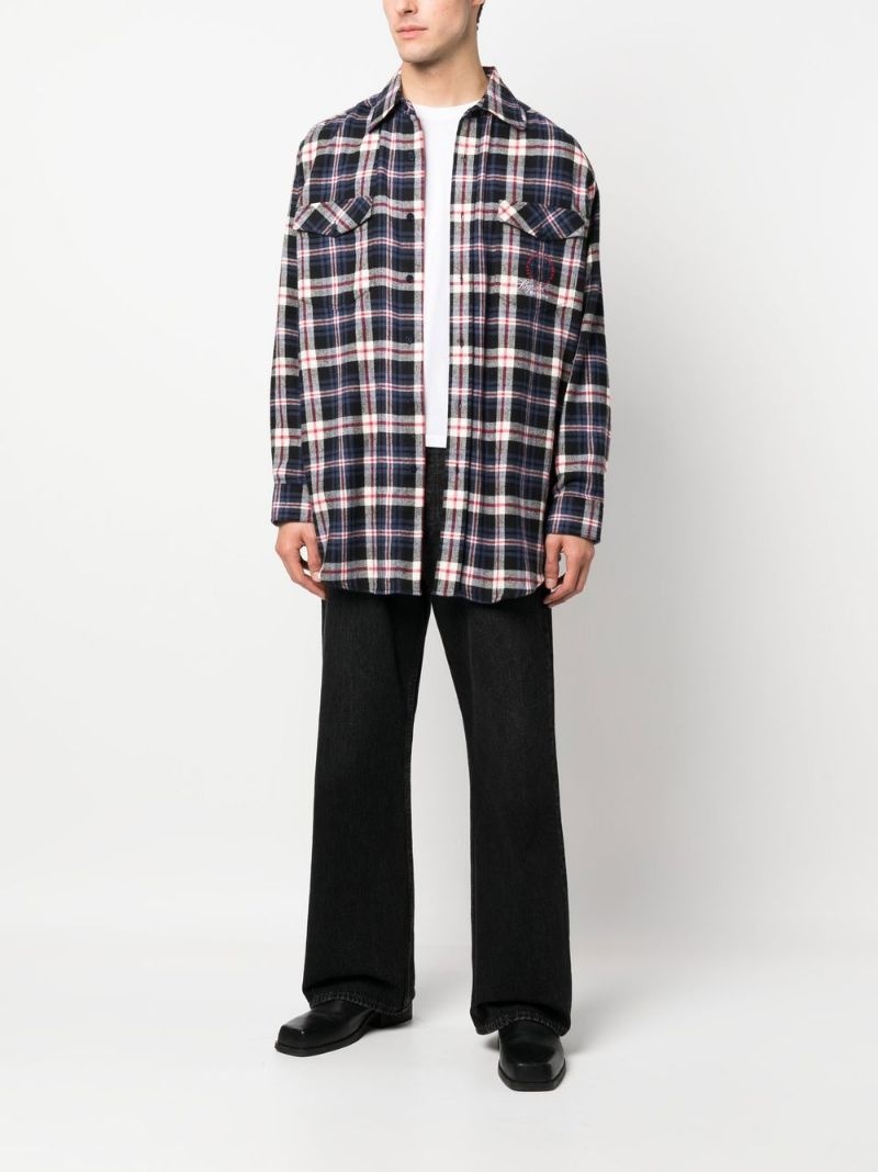check-pattern long-sleeve shirt - 2