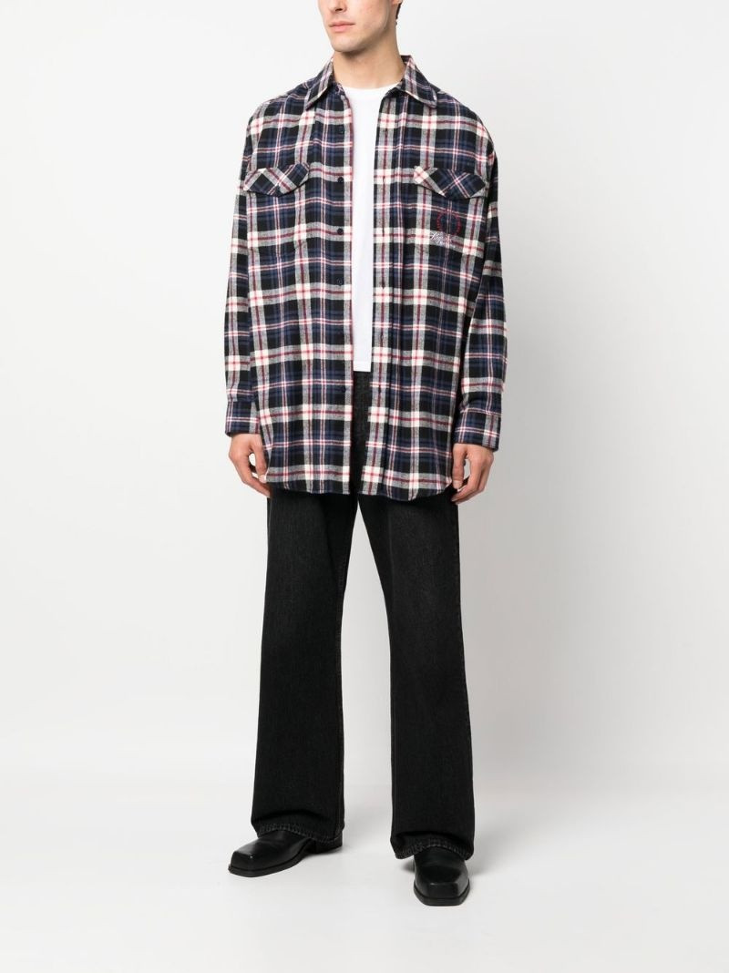 Martine Rose check-pattern long-sleeve shirt outlook