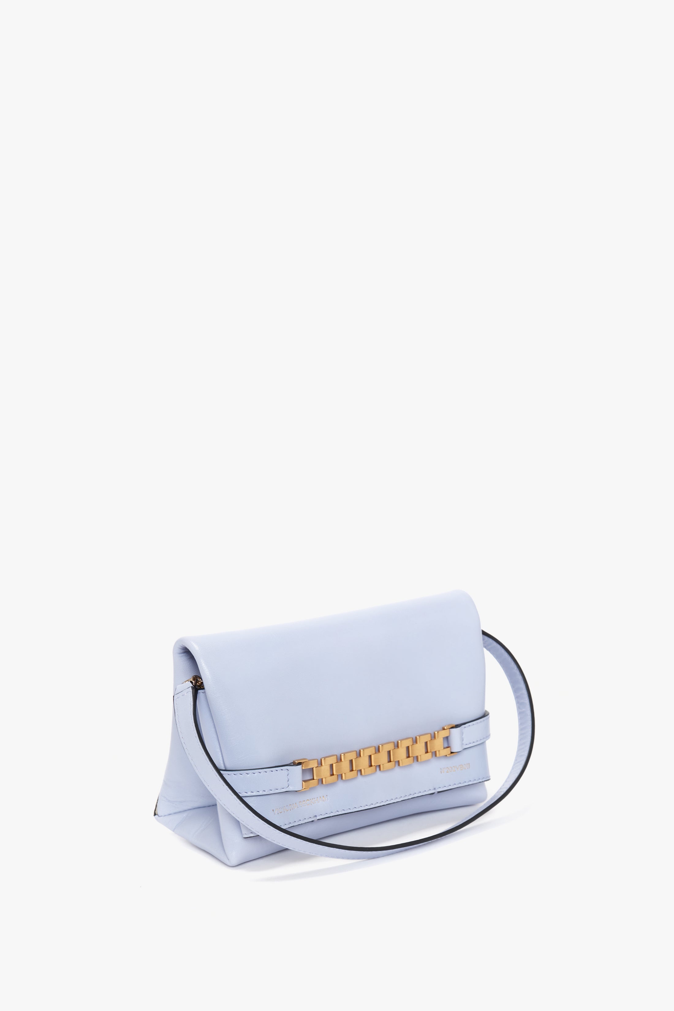 Mini Chain Pouch In Lilac Leather - 2